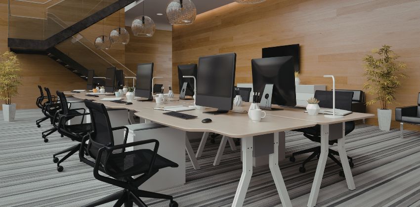 modern office interior idea to improve productivity